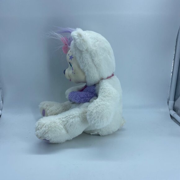 Bear Surprise Plush White Purple Stuffed Animal Toy 14" Polyester Fiber NO BABY - Picture 3 of 9